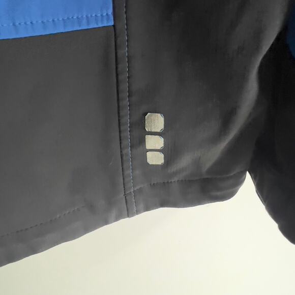 Elevate Men's Large Blue & Black Jacket with Hood Fleece Type Lining Zippered - Picture 15 of 16